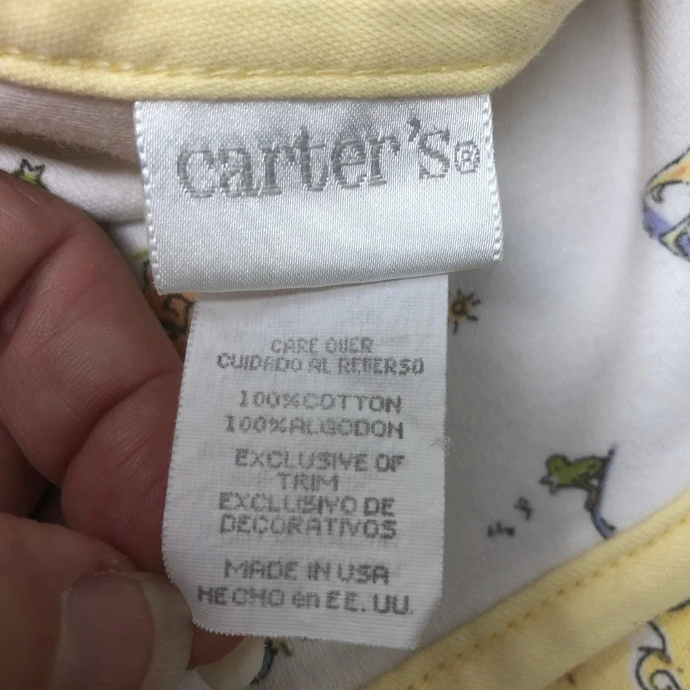 Vintage Carters John Lennon Yoko Ono Real Love Baby Blanket Yellow 1999 - Damage